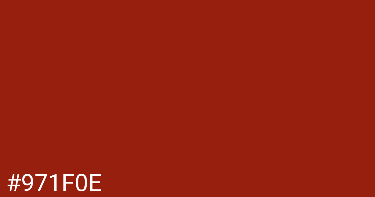 Hex color #971f0e graphic