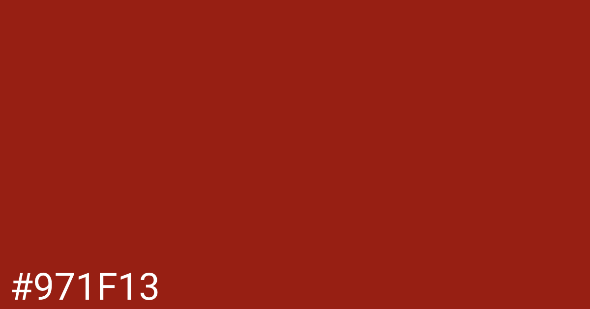 Hex color #971f13 graphic