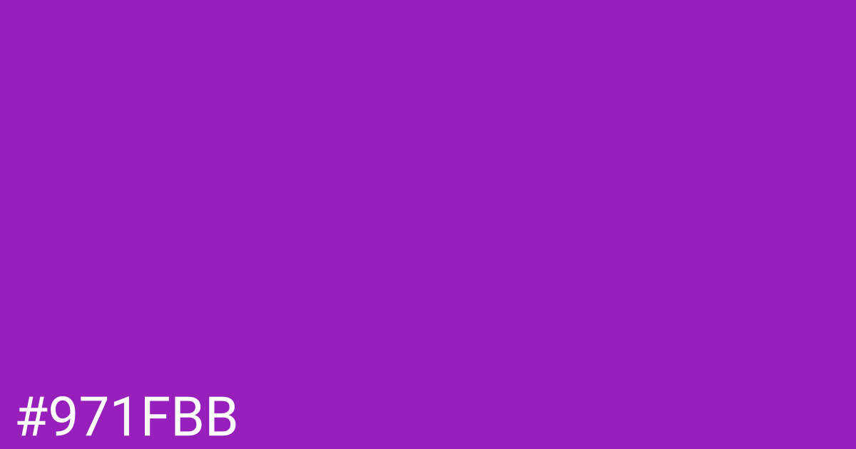 Hex color #971fbb graphic