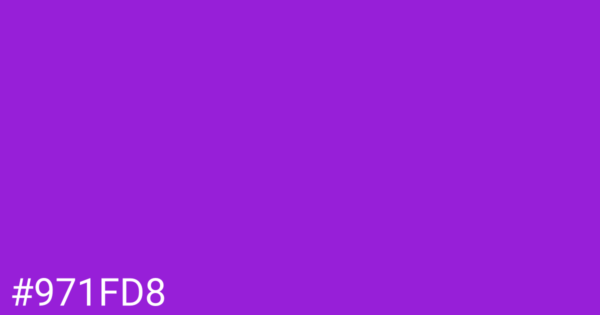 Hex color #971fd8 graphic