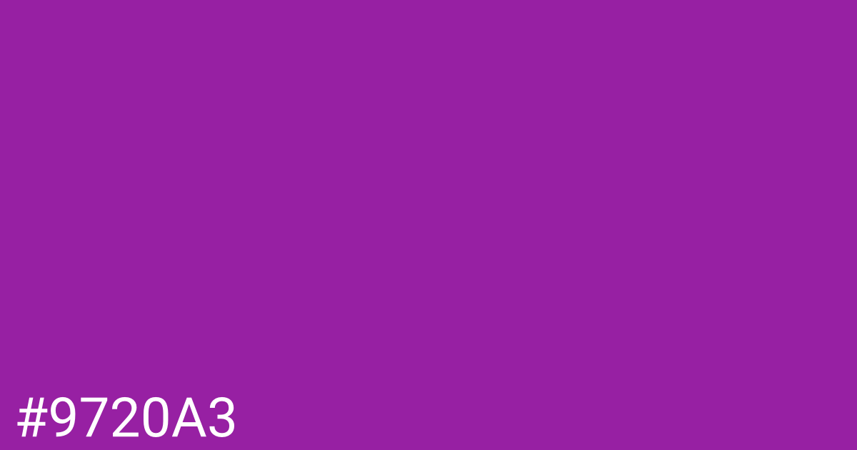 Hex color #9720a3 graphic