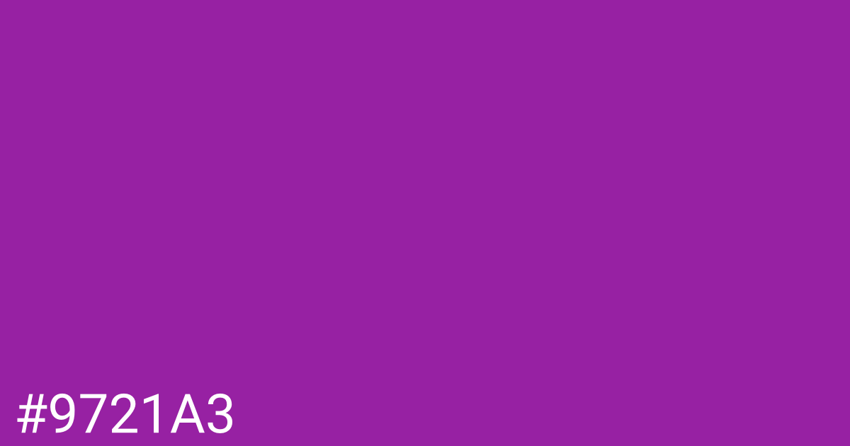 Hex color #9721a3 graphic