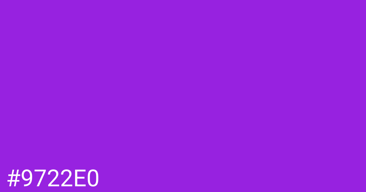 Hex color #9722e0 graphic
