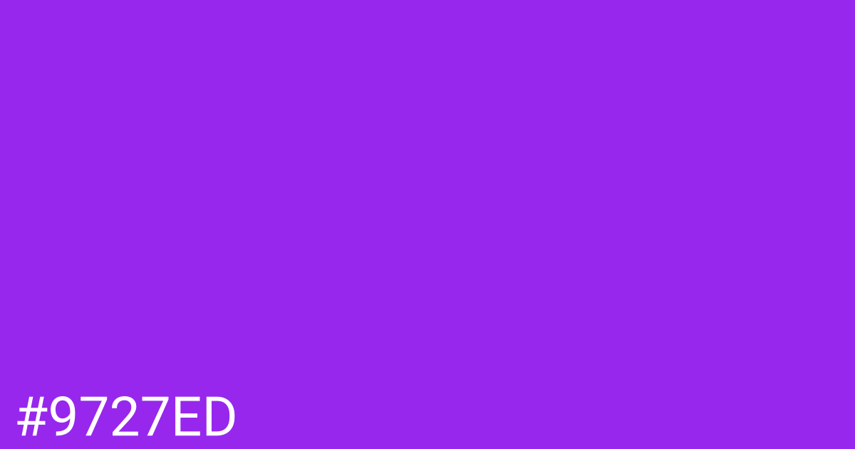 Hex color #9727ed graphic