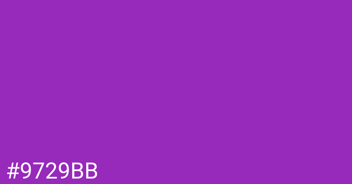 Hex color #9729bb graphic