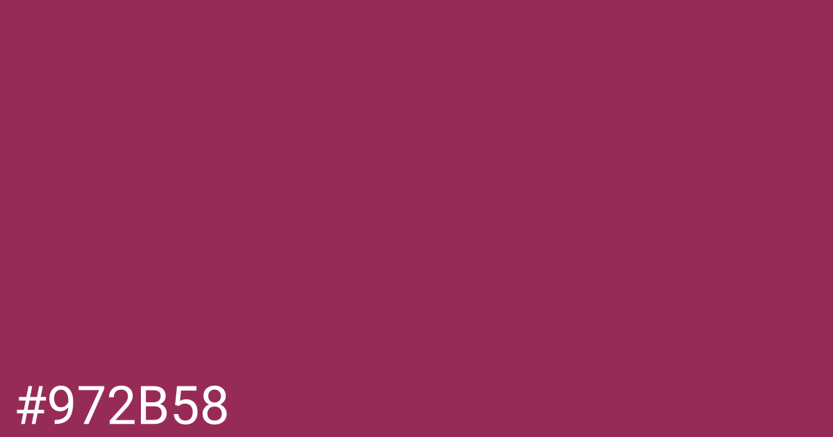 Hex color #972b58 graphic