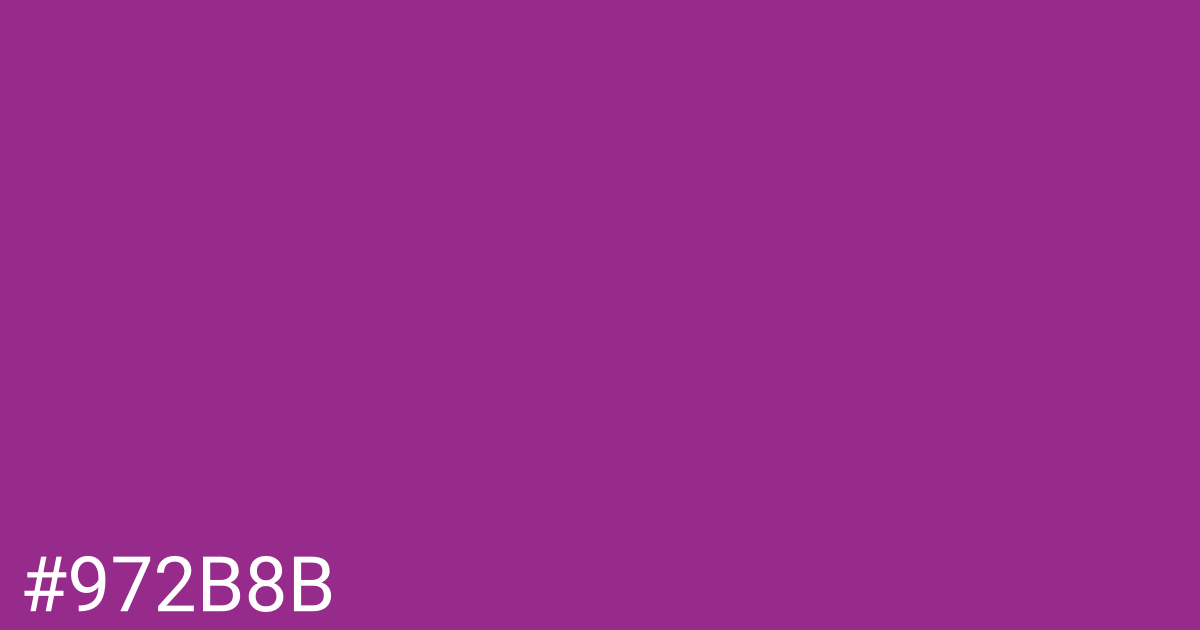 Hex color #972b8b graphic