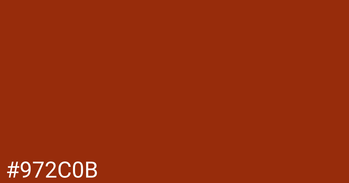 Hex color #972c0b graphic