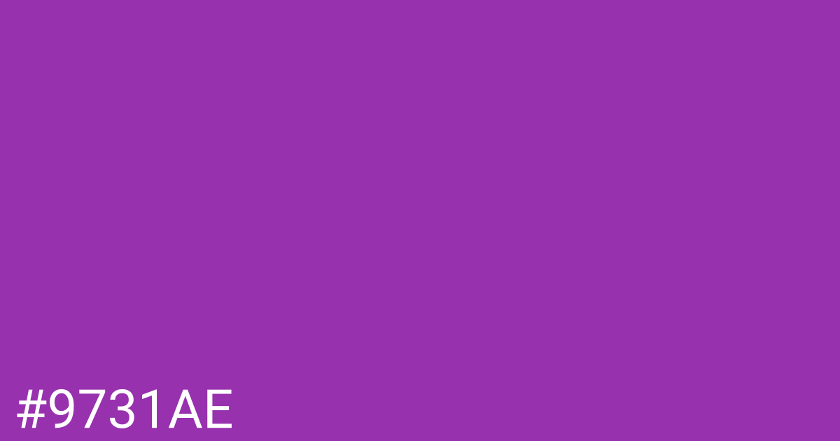 Hex color #9731ae graphic