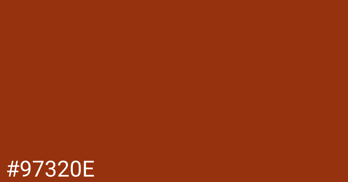 Hex color #97320e graphic