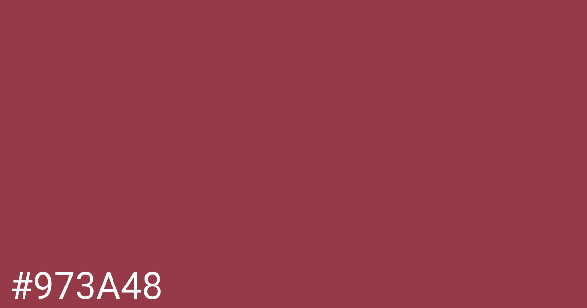 Hex color #973a48 graphic