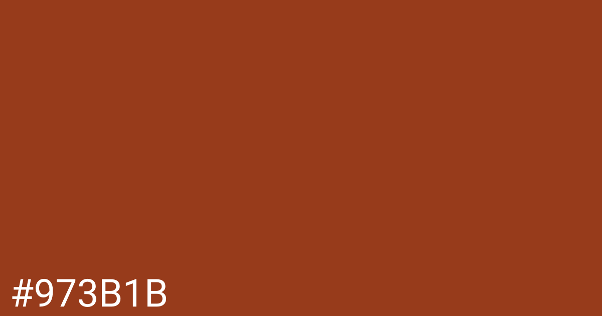 Hex color #973b1b graphic