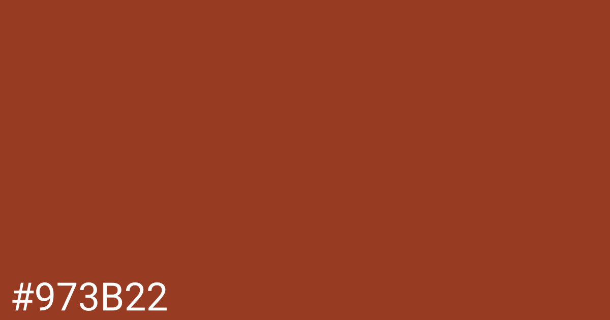 Hex color #973b22 graphic