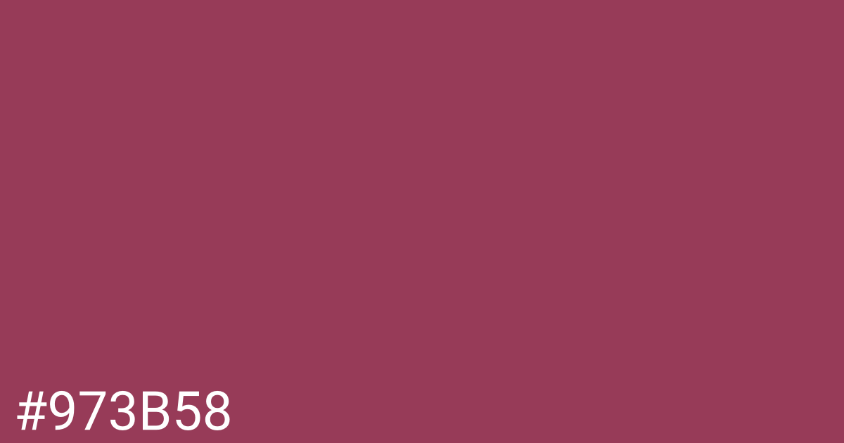 Hex color #973b58 graphic