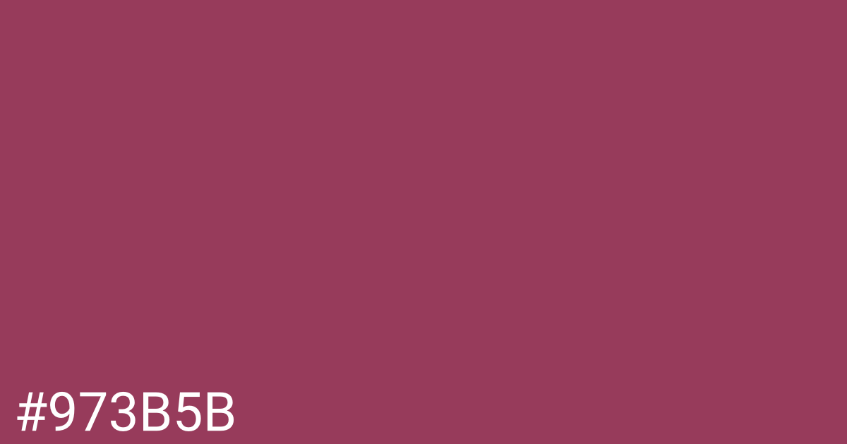 Hex color #973b5b graphic