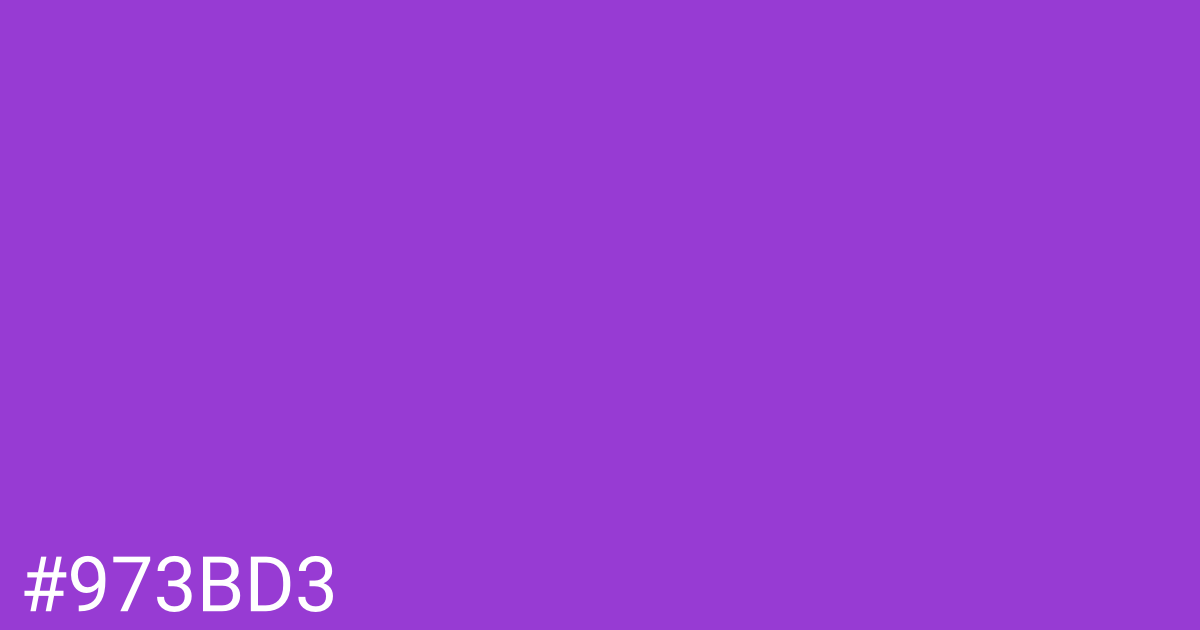 Hex color #973bd3 graphic