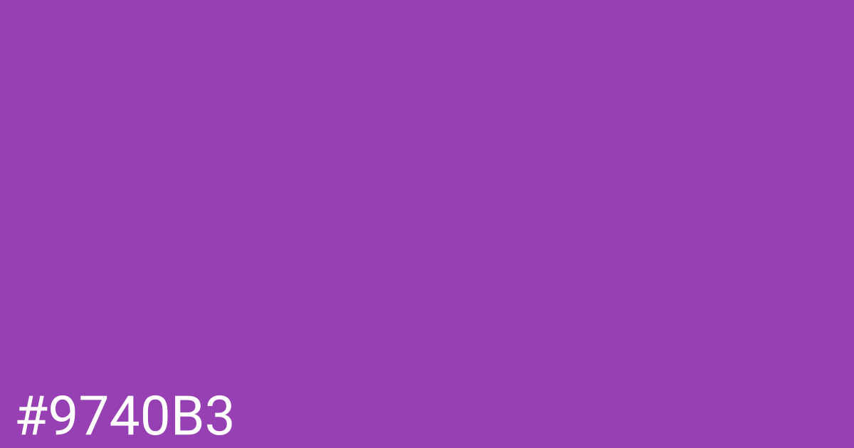 Hex color #9740b3 graphic