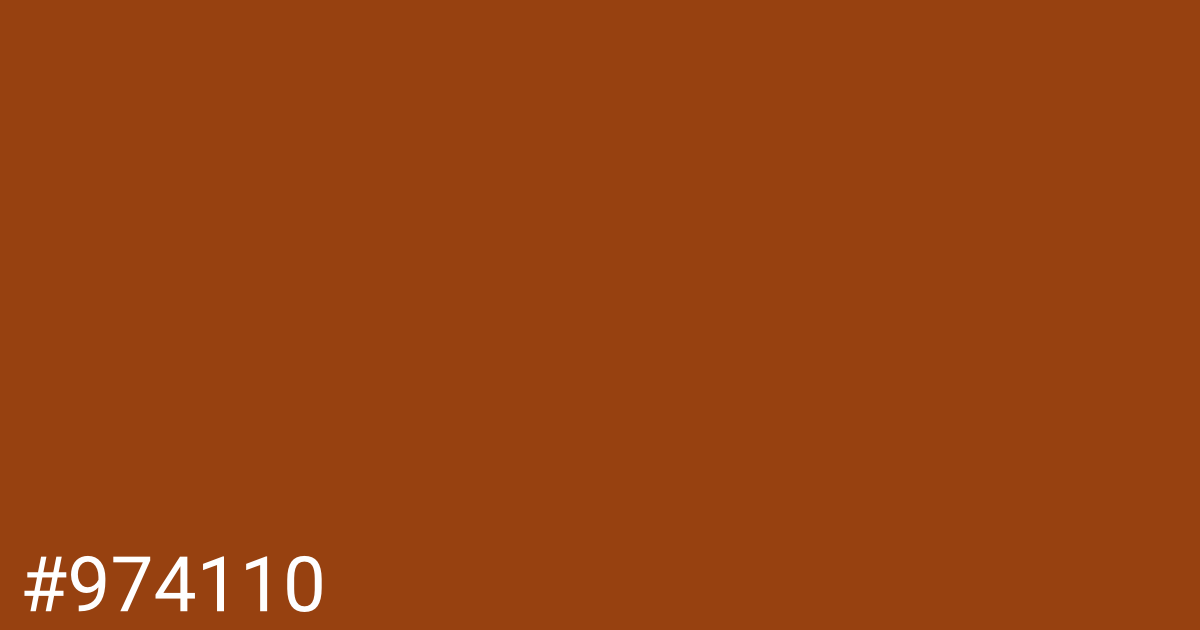 Hex color #974110 graphic