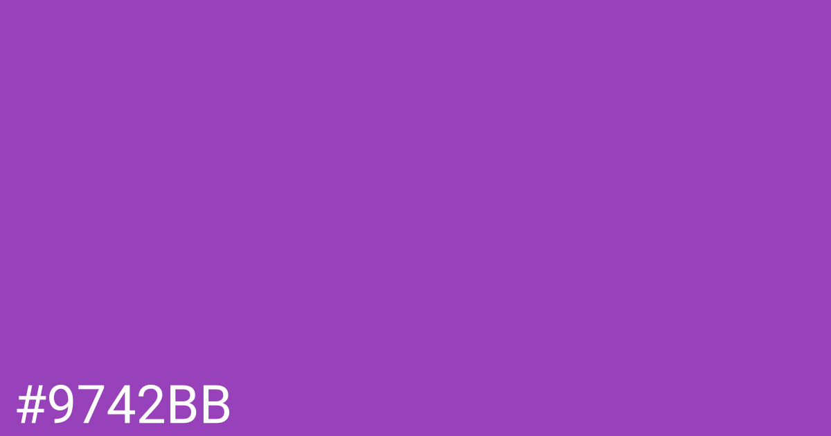 Hex color #9742bb graphic