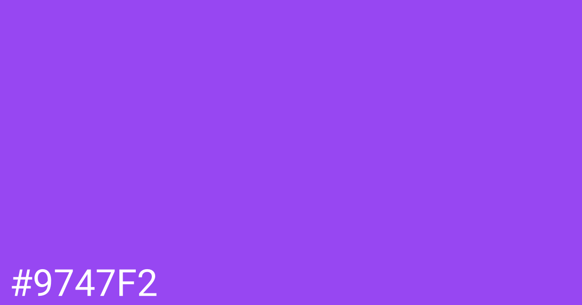Hex color #9747f2 graphic