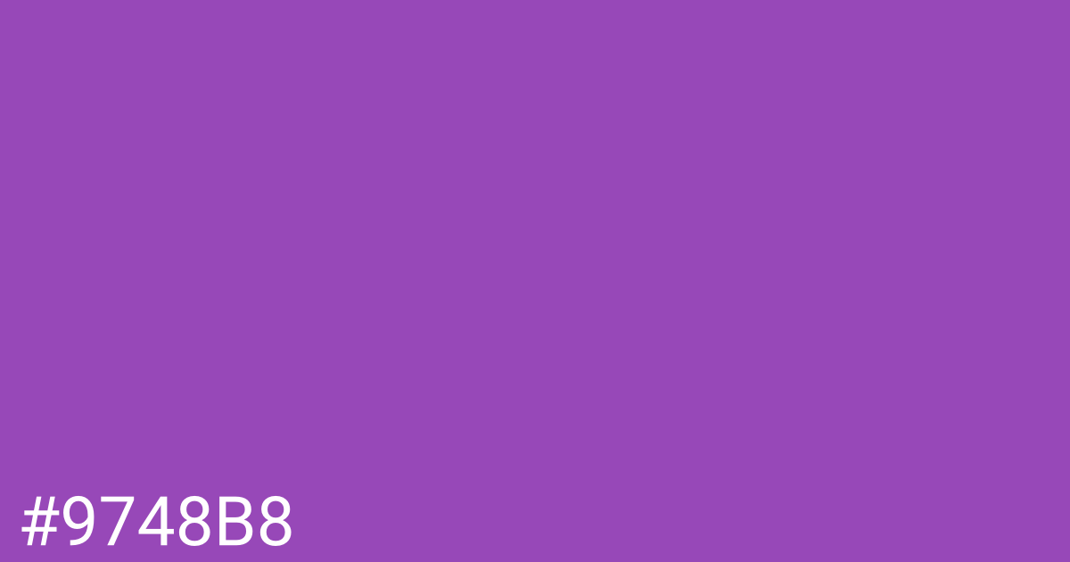 Hex color #9748b8 graphic