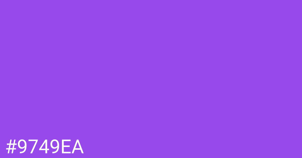 Hex color #9749ea graphic