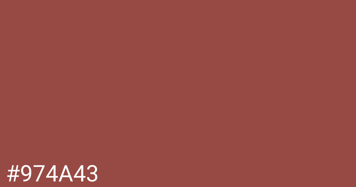 Hex color #974a43 graphic