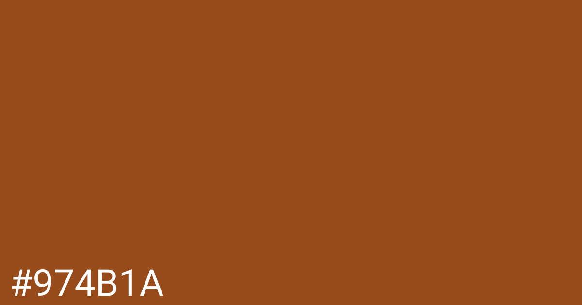 Hex color #974b1a graphic