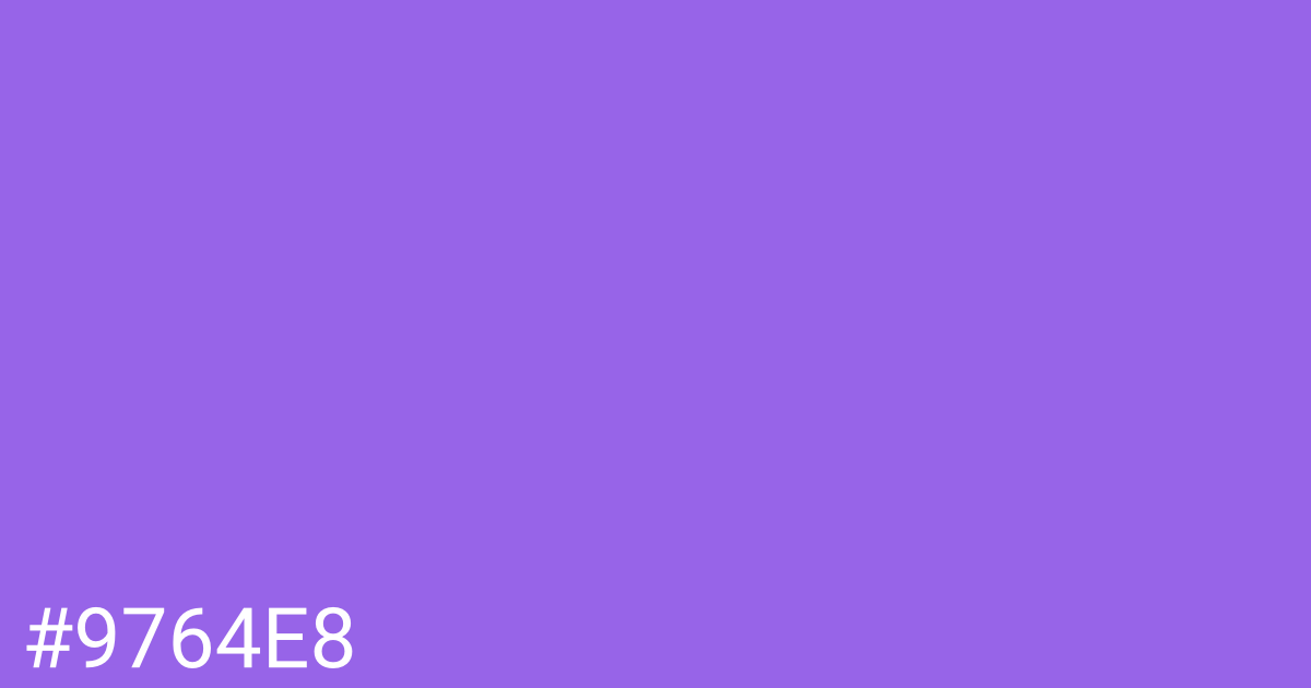 Hex color #9764e8 graphic