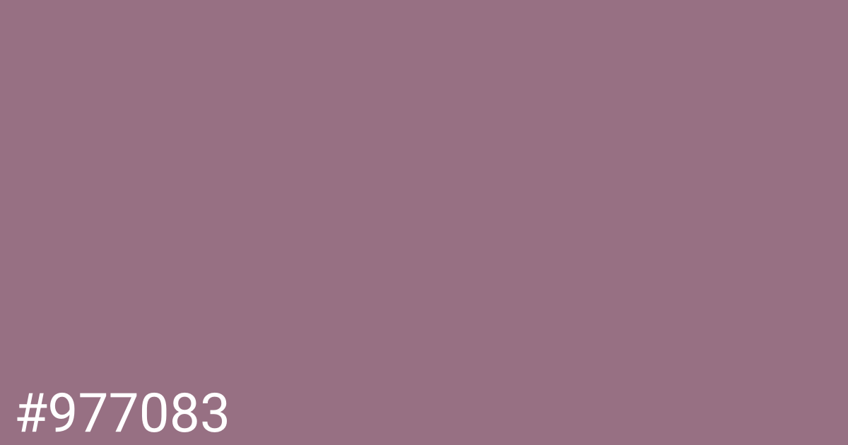 Hex color #977083 graphic