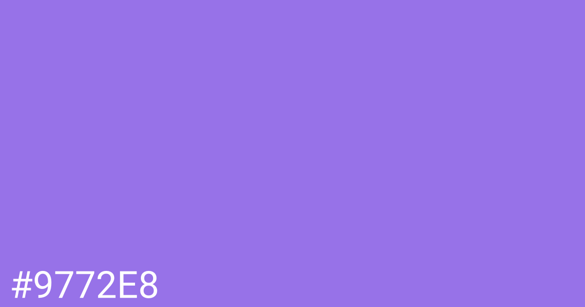 Hex color #9772e8 graphic