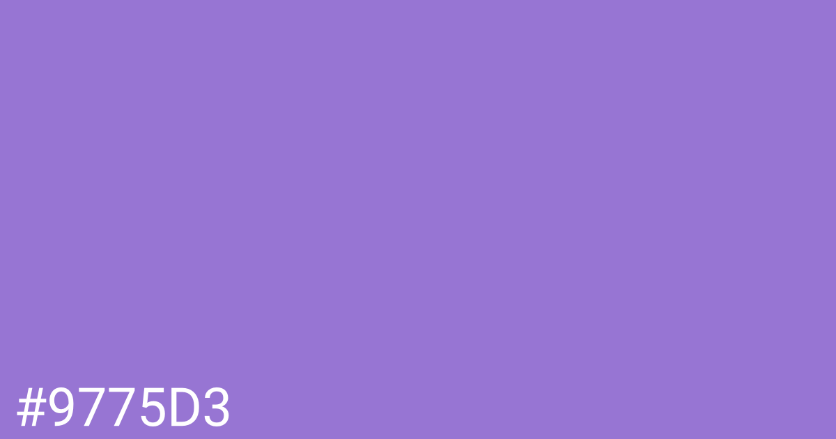 Hex color #9775d3 graphic