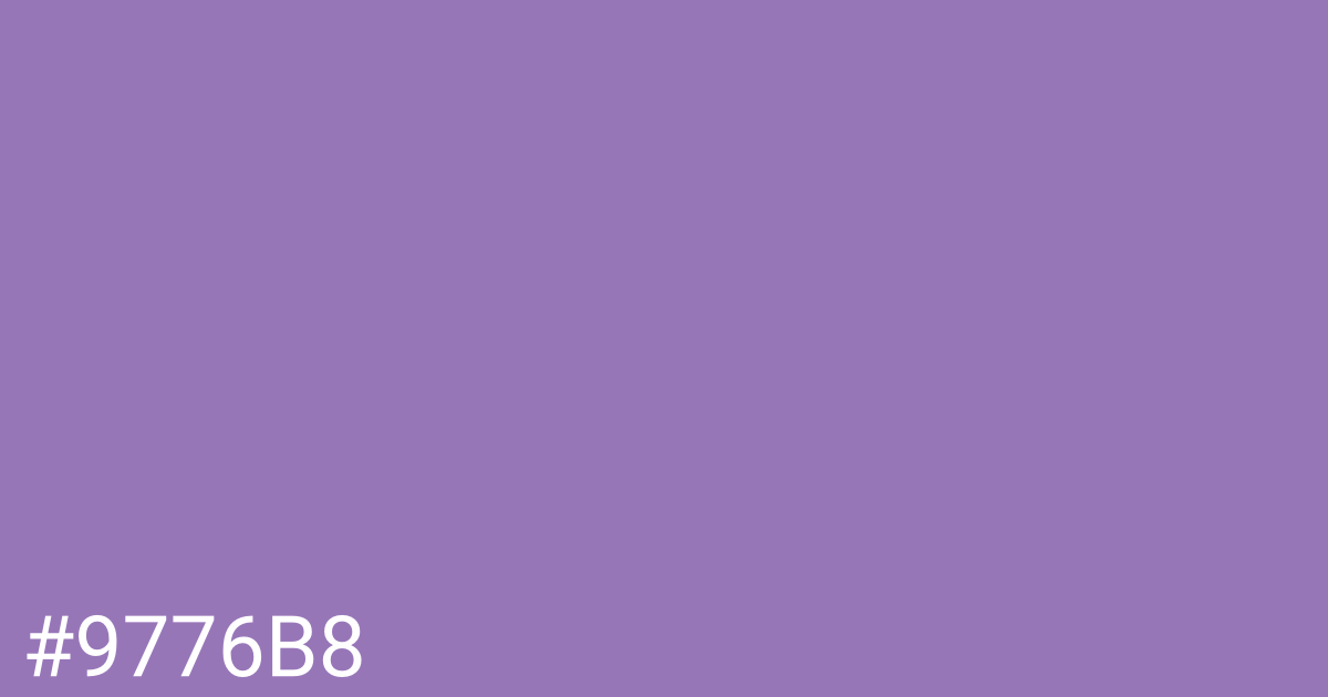 Hex color #9776b8 graphic