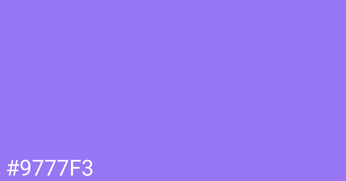 Hex color #9777f3 graphic