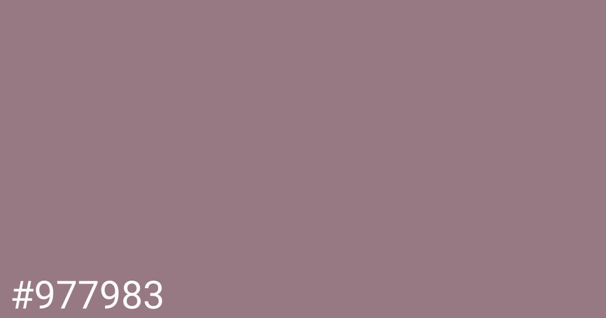 Hex color #977983 graphic
