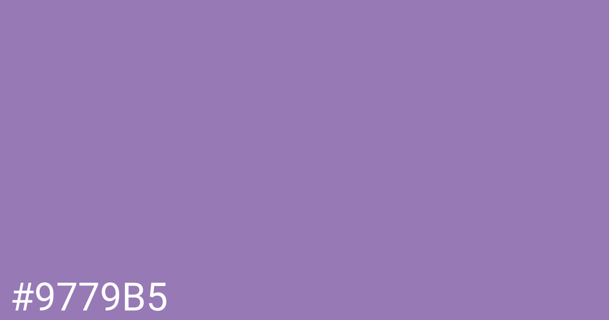 Hex color #9779b5 graphic