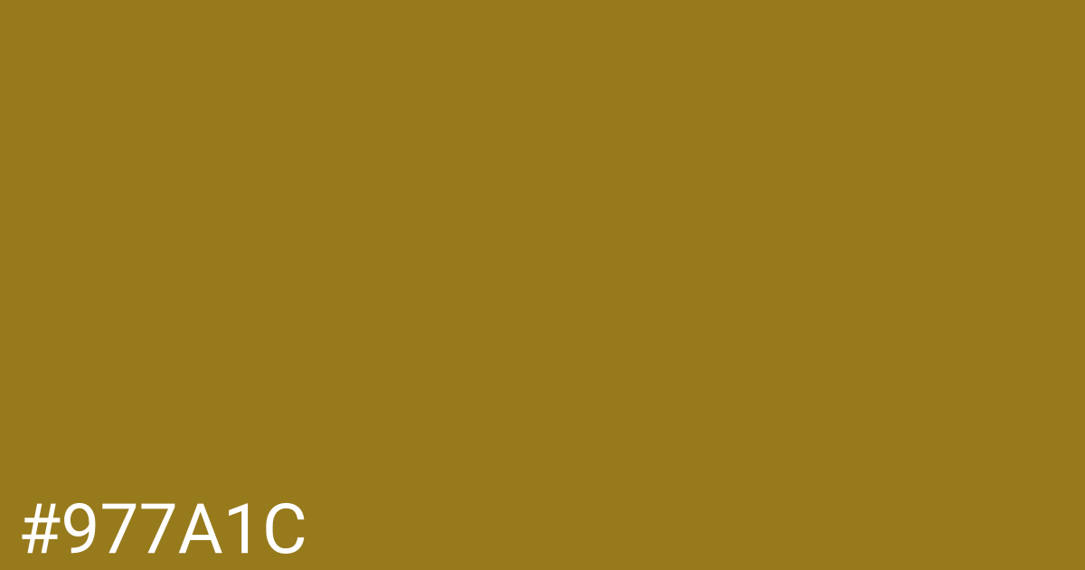 Hex color #977a1c graphic