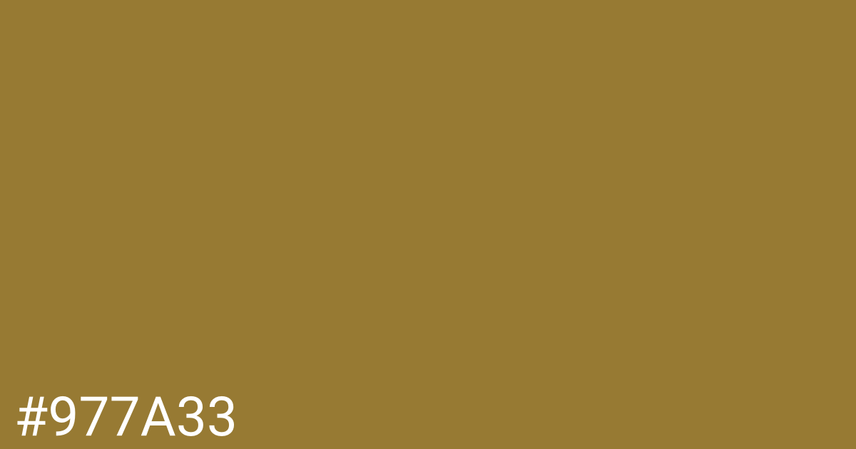 Hex color #977a33 graphic