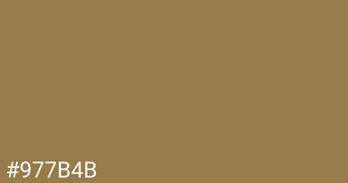 Hex color #977b4b graphic