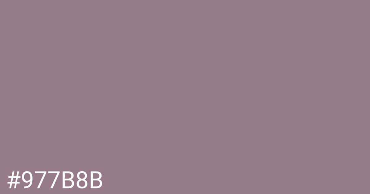 Hex color #977b8b graphic