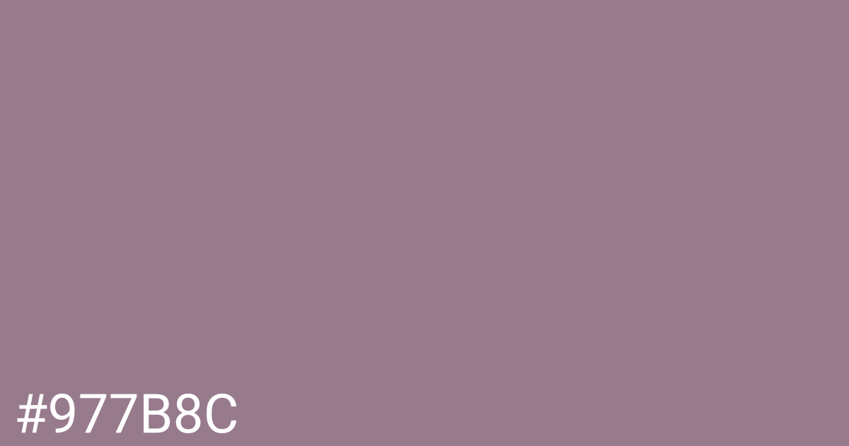 Hex color #977b8c graphic