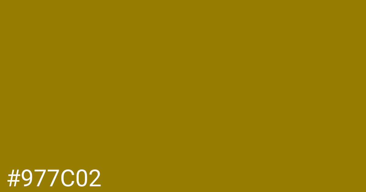 Hex color #977c02 graphic