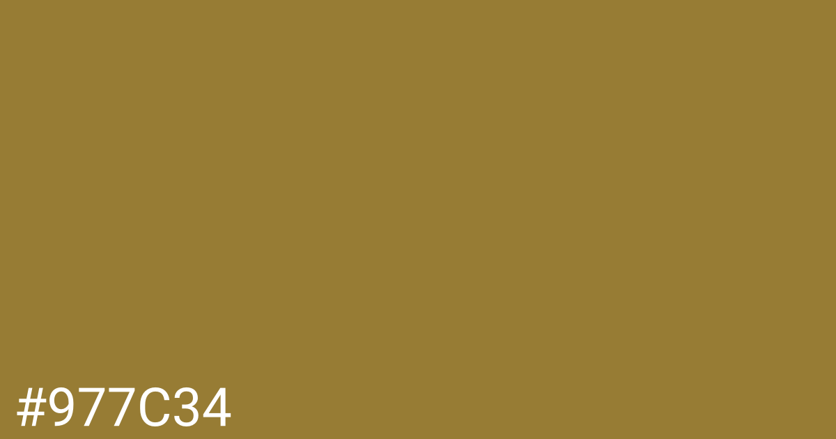 Hex color #977c34 graphic