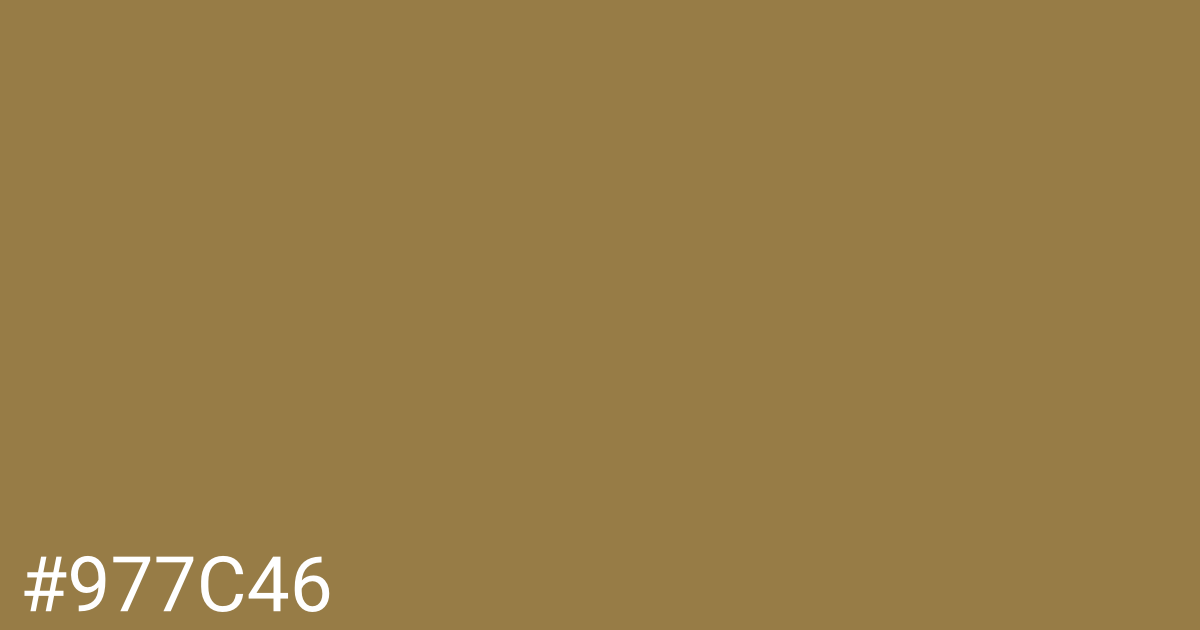Hex color #977c46 graphic
