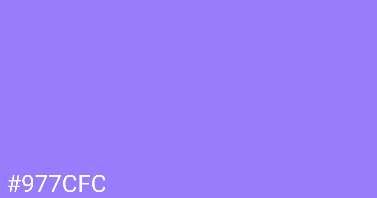 Hex color #977cfc graphic