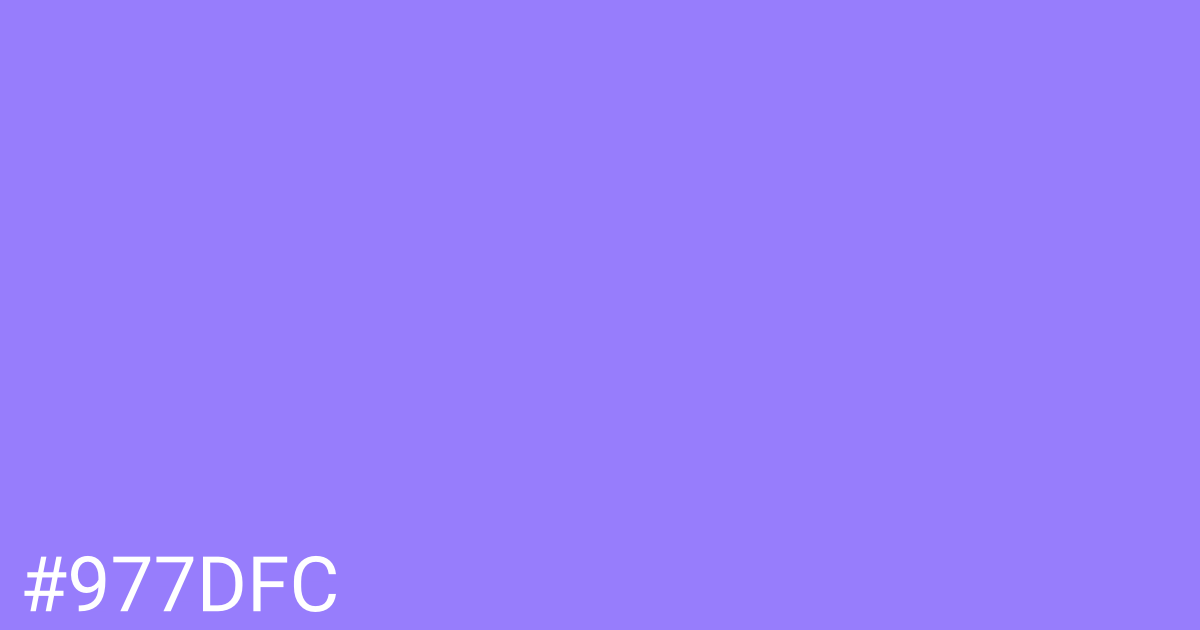 Hex color #977dfc graphic