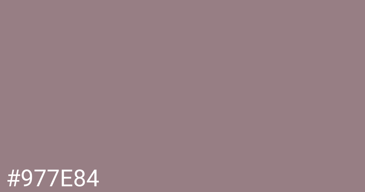 Hex color #977e84 graphic