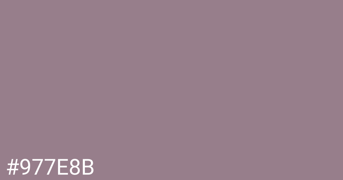 Hex color #977e8b graphic