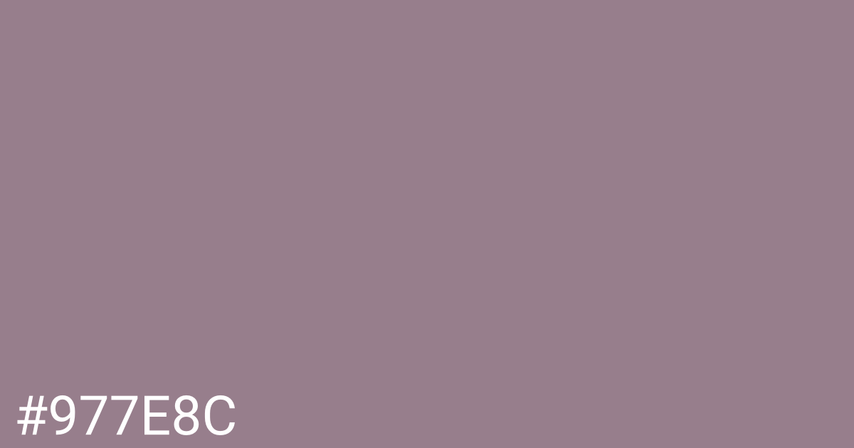 Hex color #977e8c graphic