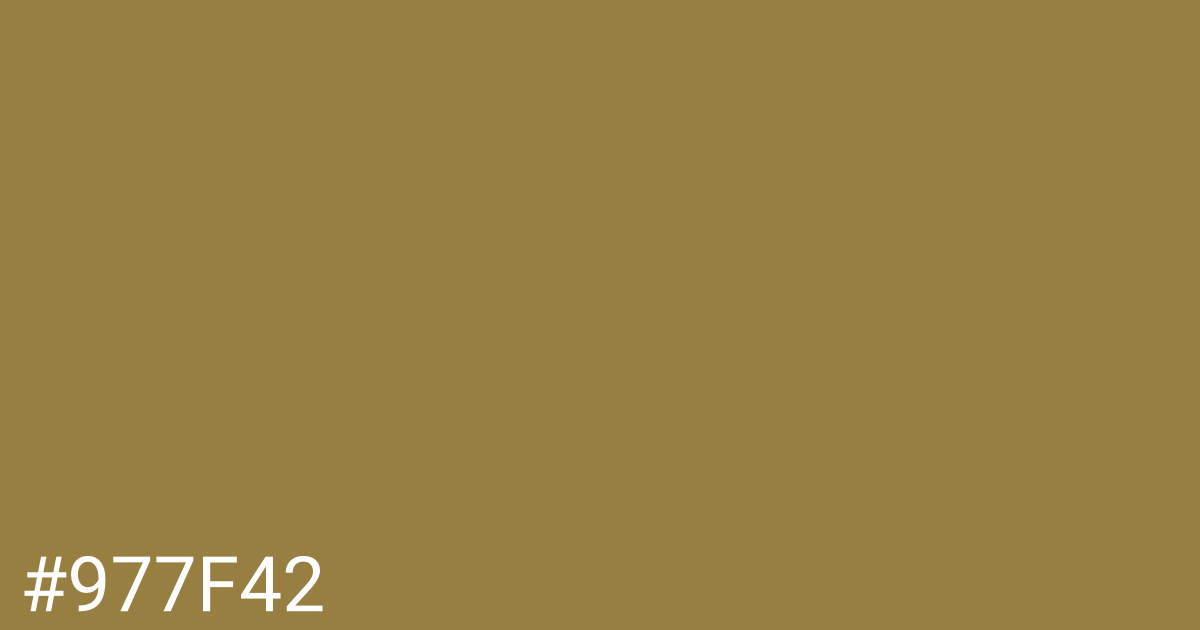 Hex color #977f42 graphic